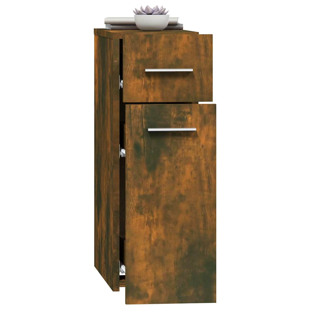 vidaXL Apothecary Cabinet Smoked Oak 20x45,5x60 cm Engineered Wood