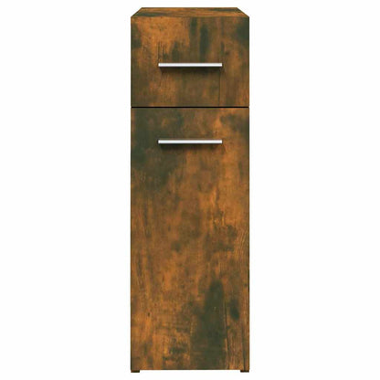 vidaXL Apothecary Cabinet Smoked Oak 20x45,5x60 cm Engineered Wood