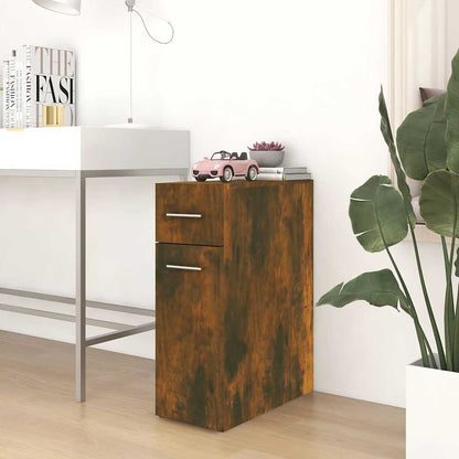 vidaXL Apothecary Cabinet Smoked Oak 20x45,5x60 cm Engineered Wood
