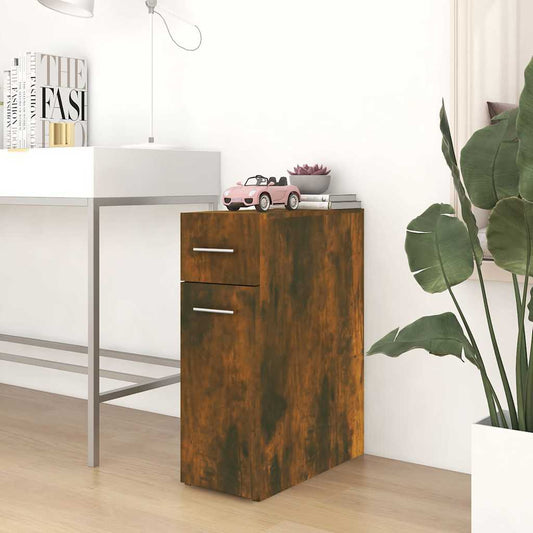 vidaXL Apothecary Cabinet Smoked Oak 20x45,5x60 cm Engineered Wood