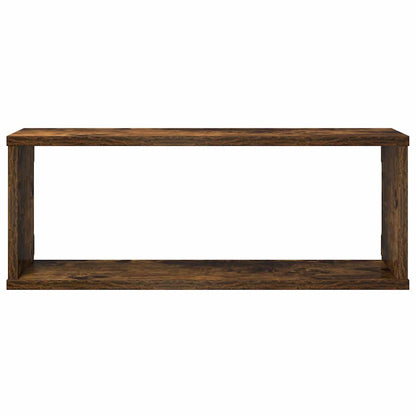 vidaXL Wall Cube Shelves 4 pcs Smoked Oak 60x15x23 cm Engineered Wood