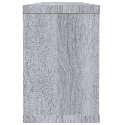 vidaXL Wall Cube Shelves 4 pcs Grey Sonoma 60x15x23 cm Engineered Wood