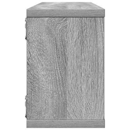 vidaXL Wall Cube Shelves 4 pcs Grey Sonoma 60x15x23 cm Engineered Wood
