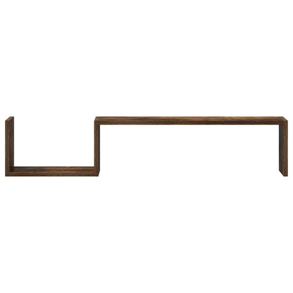 vidaXL Wall Shelves 2 pcs Smoked Oak 100x15x20 cm Engineered Wood
