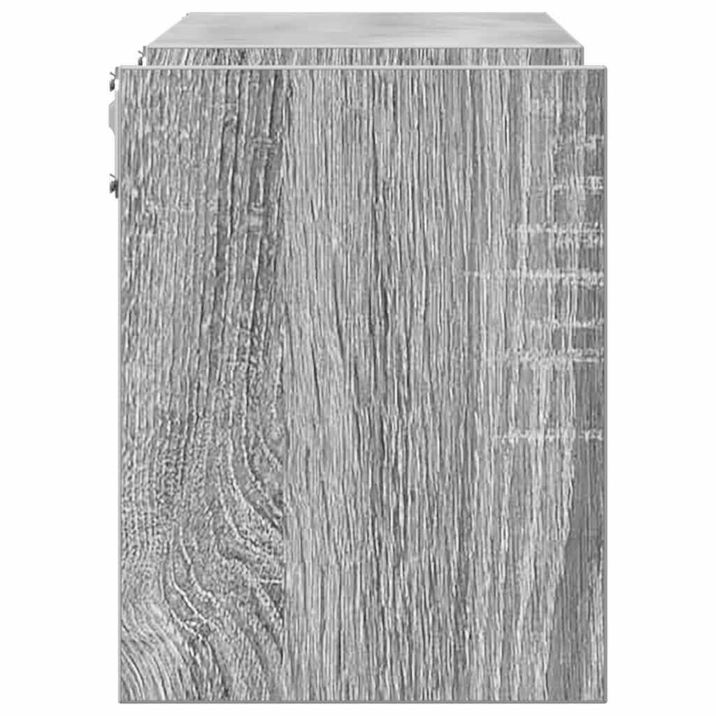 vidaXL Wall Shelves 2 pcs Grey Sonoma 100x15x20 cm Engineered Wood