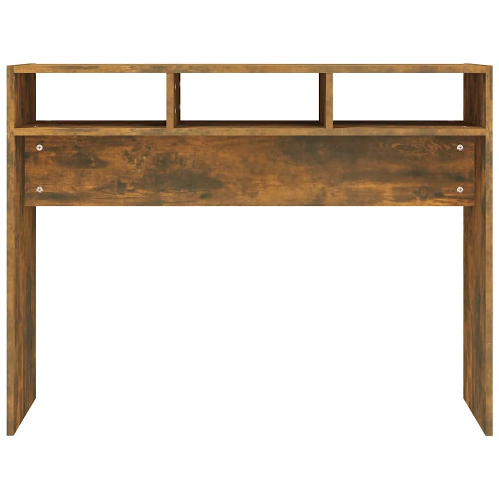 vidaXL Console Table Smoked Oak 105x30x80 cm Engineered Wood