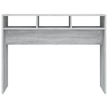 vidaXL Console Table Grey Sonoma 105x30x80 cm Engineered Wood