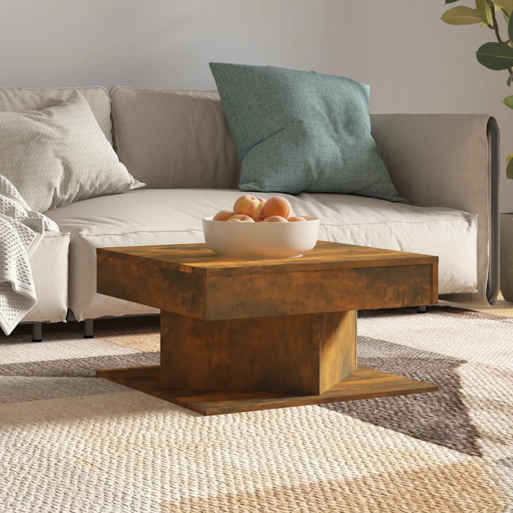 vidaXL Coffee Table | Smoked Oak | Engineered wood | Low Coffee Table