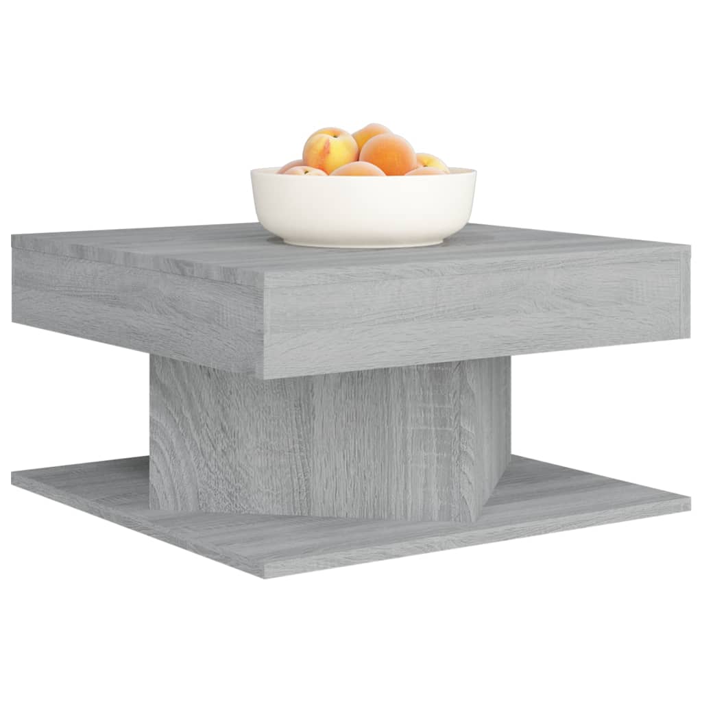 vidaXL Coffee Table | Grey Sonoma | Engineered wood | 57 x 57 x 30 cm