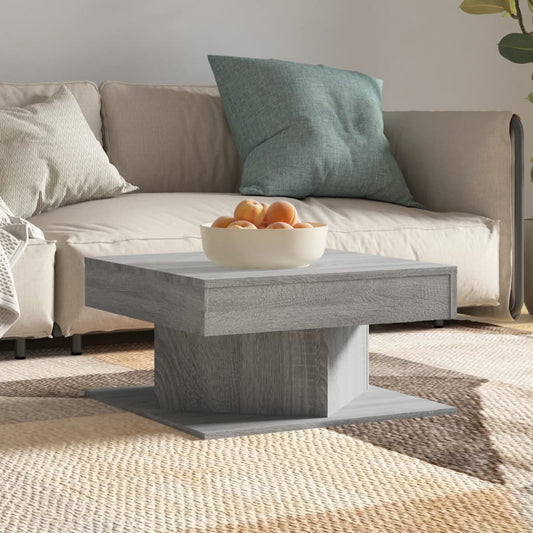 vidaXL Coffee Table | Grey Sonoma | Engineered wood | 57 x 57 x 30 cm