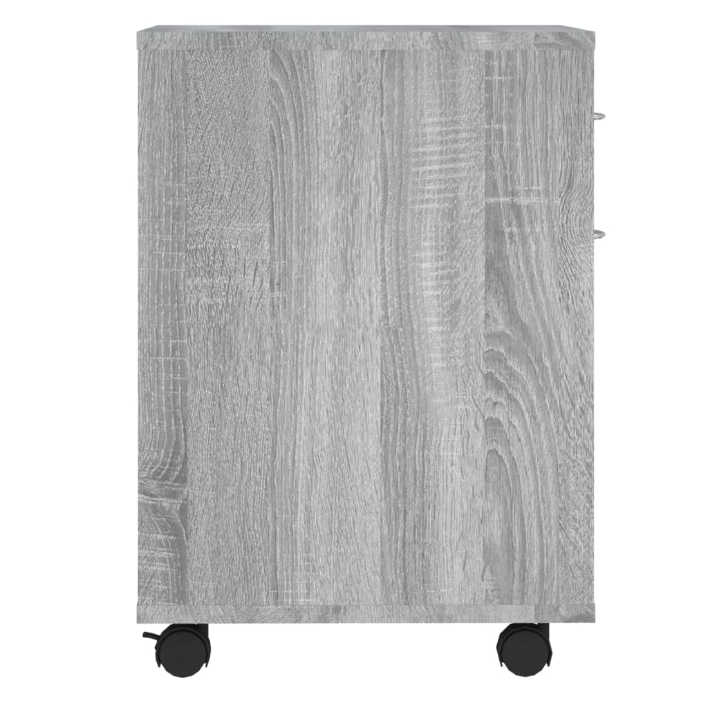 vidaXL Rolling Cabinet Grey Sonoma 45x38x54 cm Engineered Wood