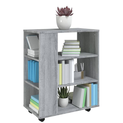vidaXL Rolling Cabinet Grey Sonoma 60x35x75 cm Engineered Wood