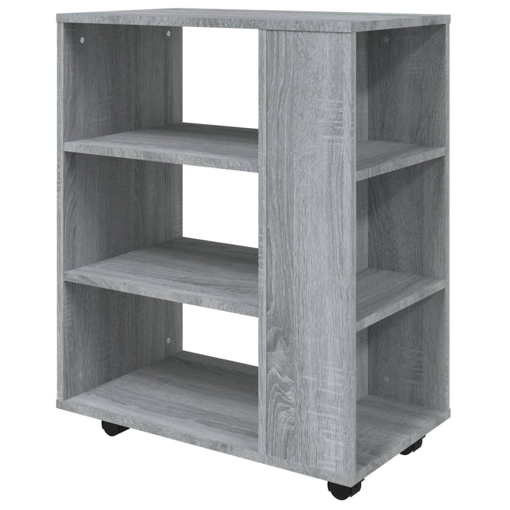 vidaXL Rolling Cabinet Grey Sonoma 60x35x75 cm Engineered Wood