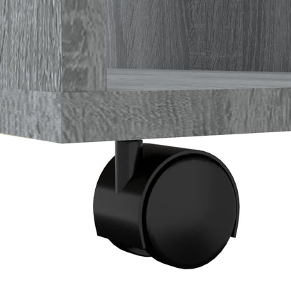vidaXL Rolling Cabinet Grey Sonoma 60x35x75 cm Engineered Wood