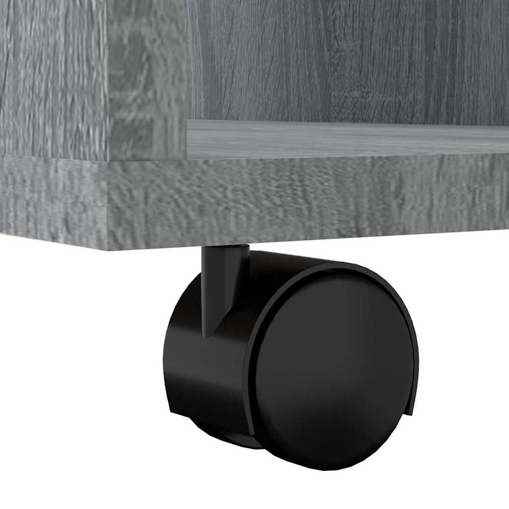 vidaXL Rolling Cabinet Grey Sonoma 60x35x75 cm Engineered Wood