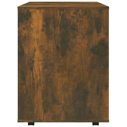 vidaXL Rolling Cabinet Smoked Oak 60x53x72 cm Engineered Wood