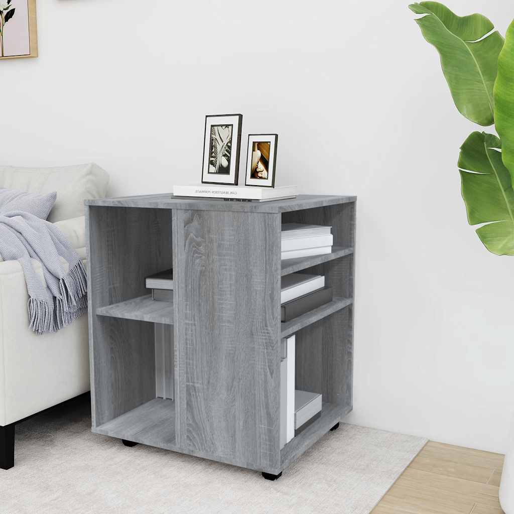 vidaXL Rolling Cabinet | Grey Sonoma | Engineered Wood | Standard | Rollable