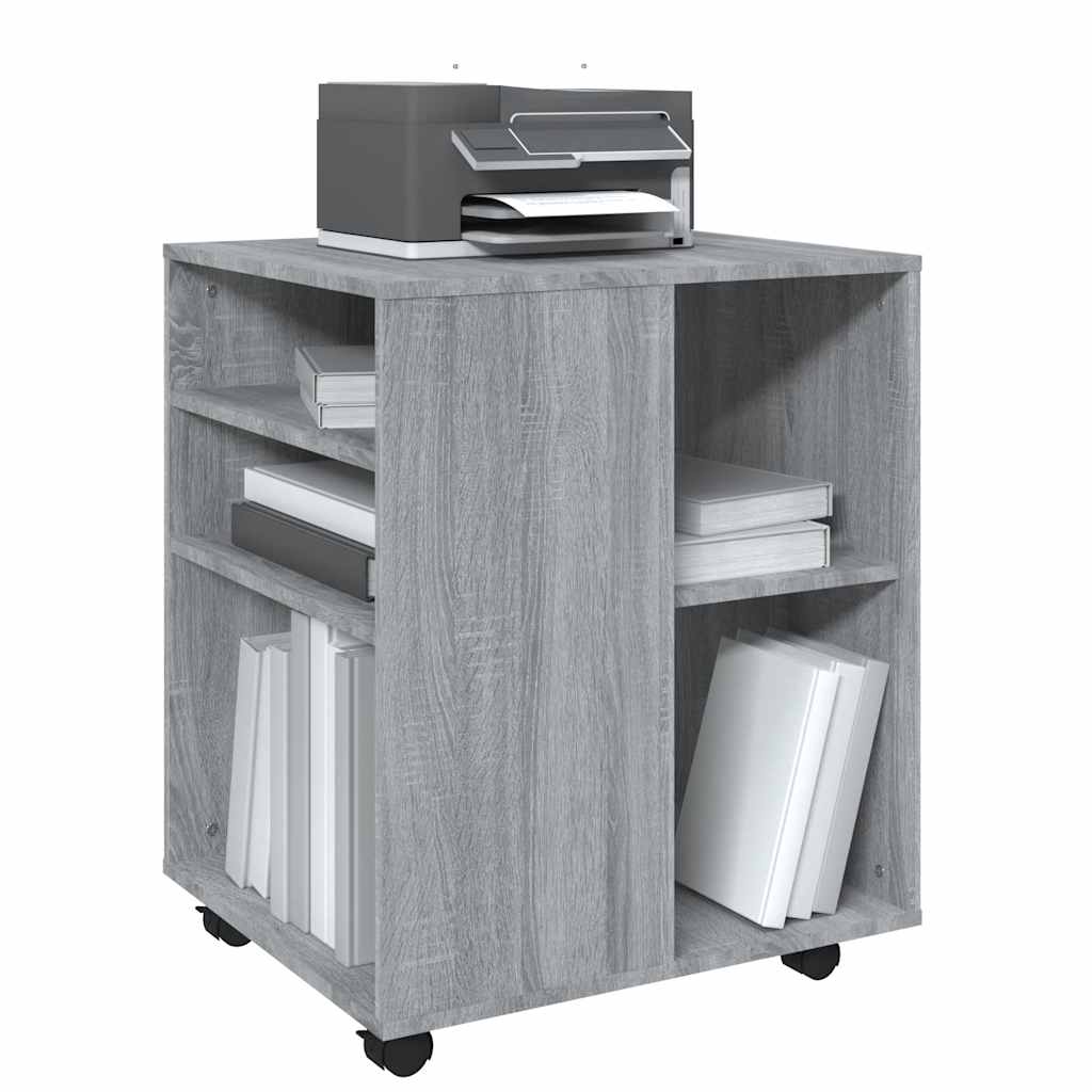 vidaXL Rolling Cabinet | Grey Sonoma | Engineered Wood | Standard | Rollable