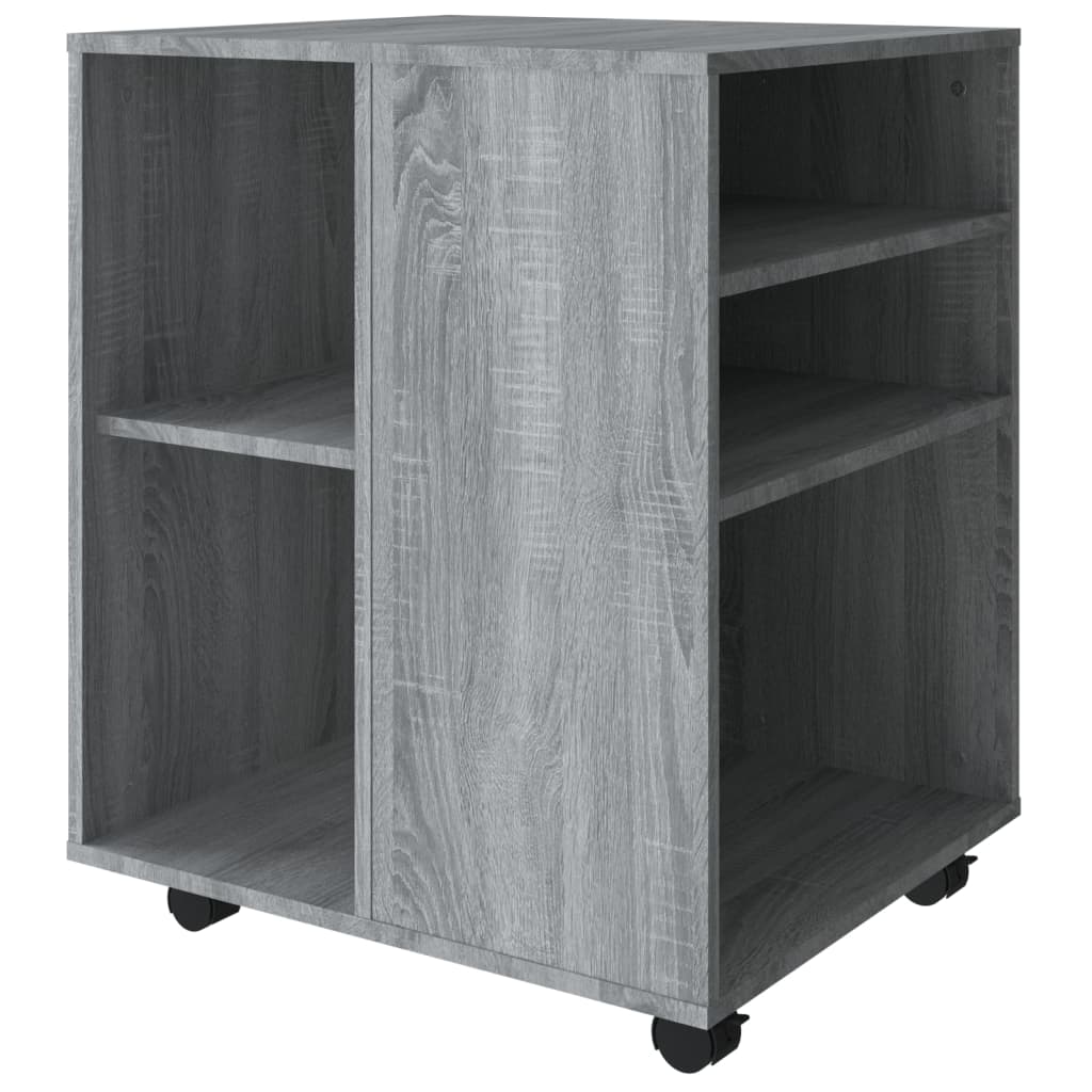 vidaXL Rolling Cabinet | Grey Sonoma | Engineered Wood | Standard | Rollable