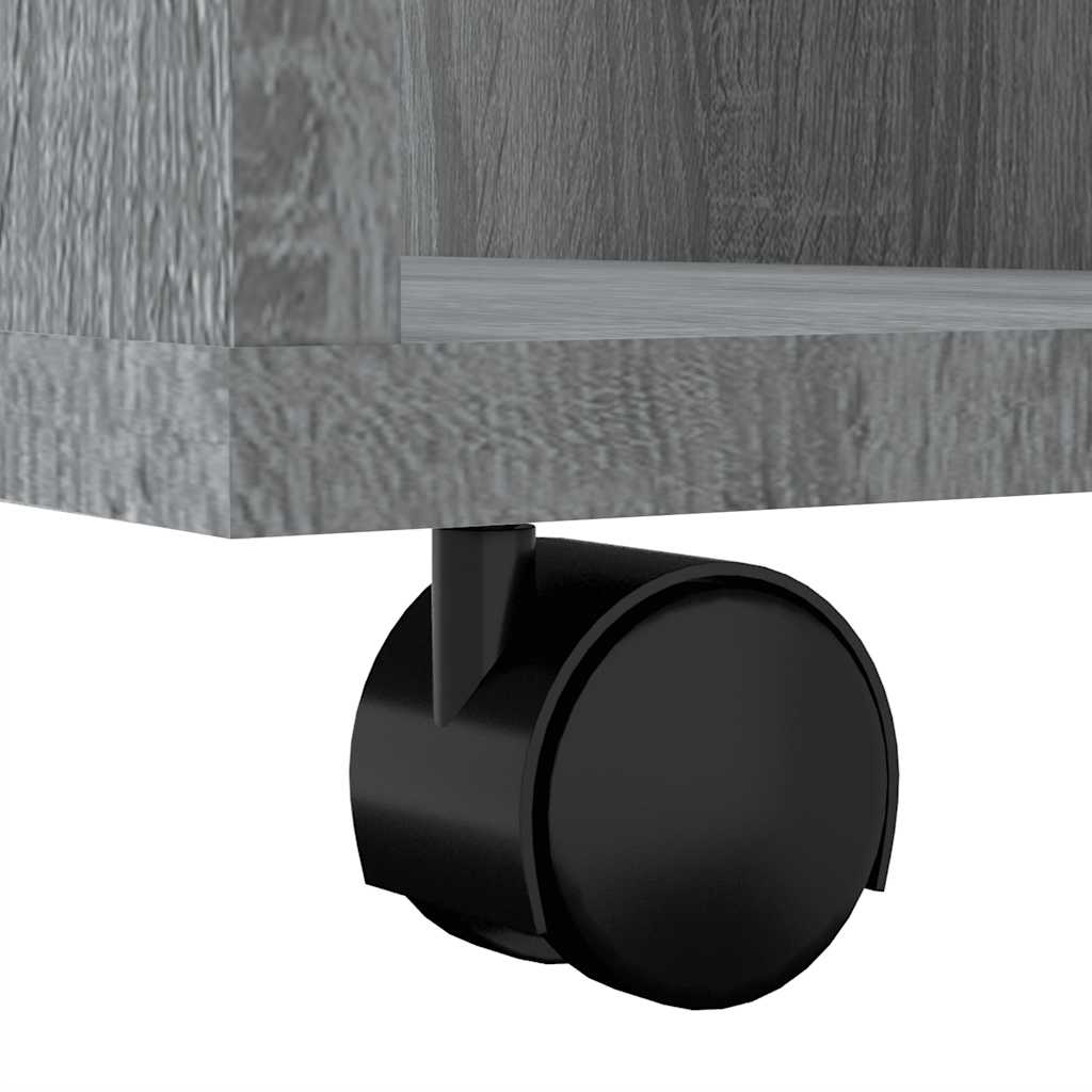 vidaXL Rolling Cabinet | Grey Sonoma | Engineered Wood | Standard | Rollable