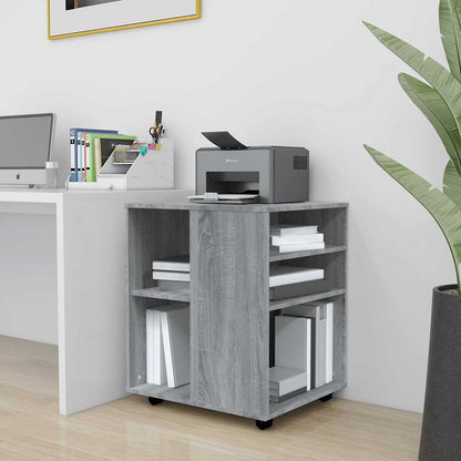 vidaXL Rolling Cabinet | Grey Sonoma | Engineered Wood | Standard | Rollable