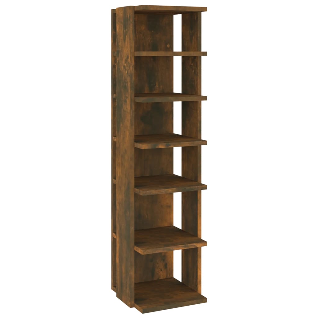 vidaXL Shoe Racks 2 pcs Smoked Oak 27.5x27x102 cm Engineered Wood