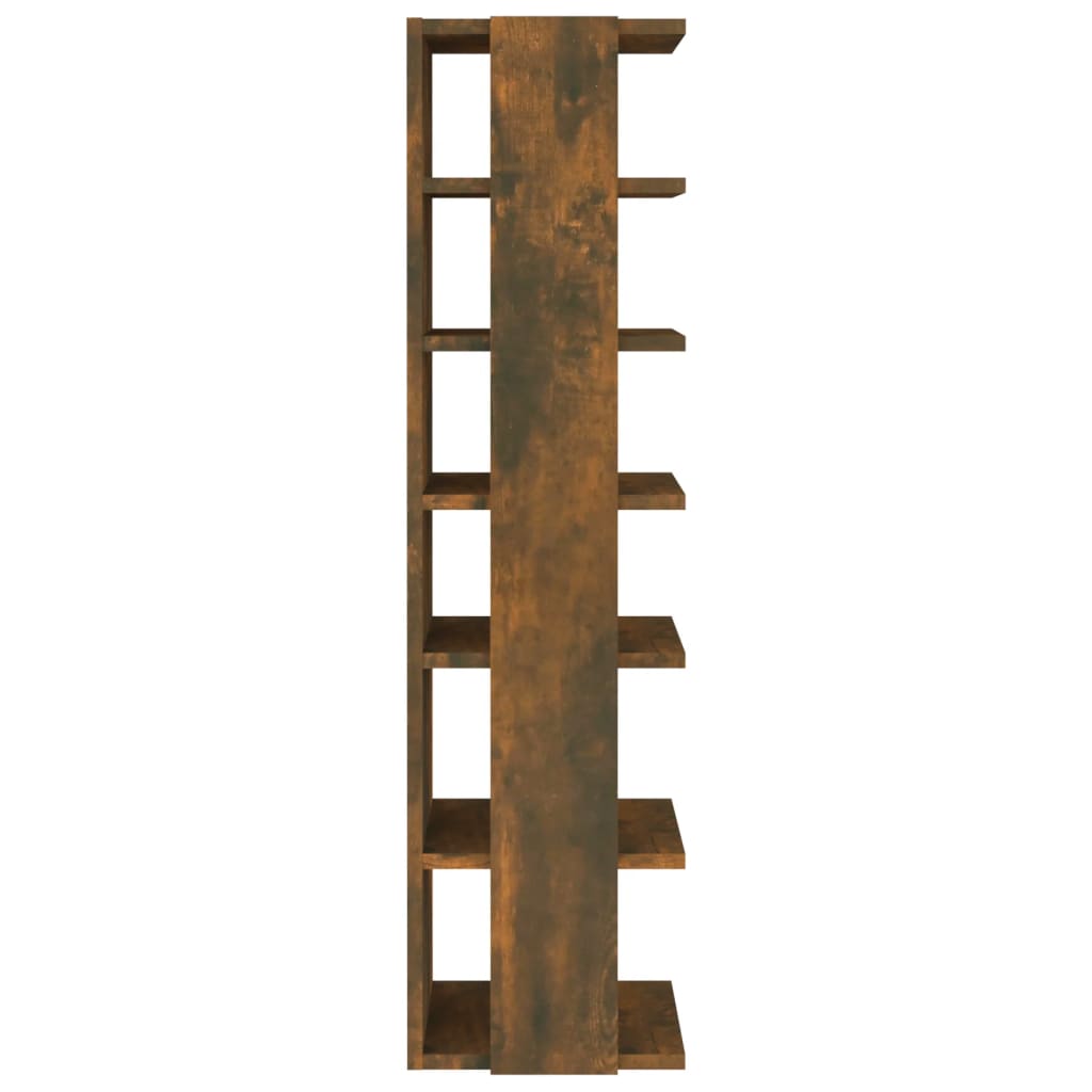 vidaXL Shoe Racks 2 pcs Smoked Oak 27.5x27x102 cm Engineered Wood