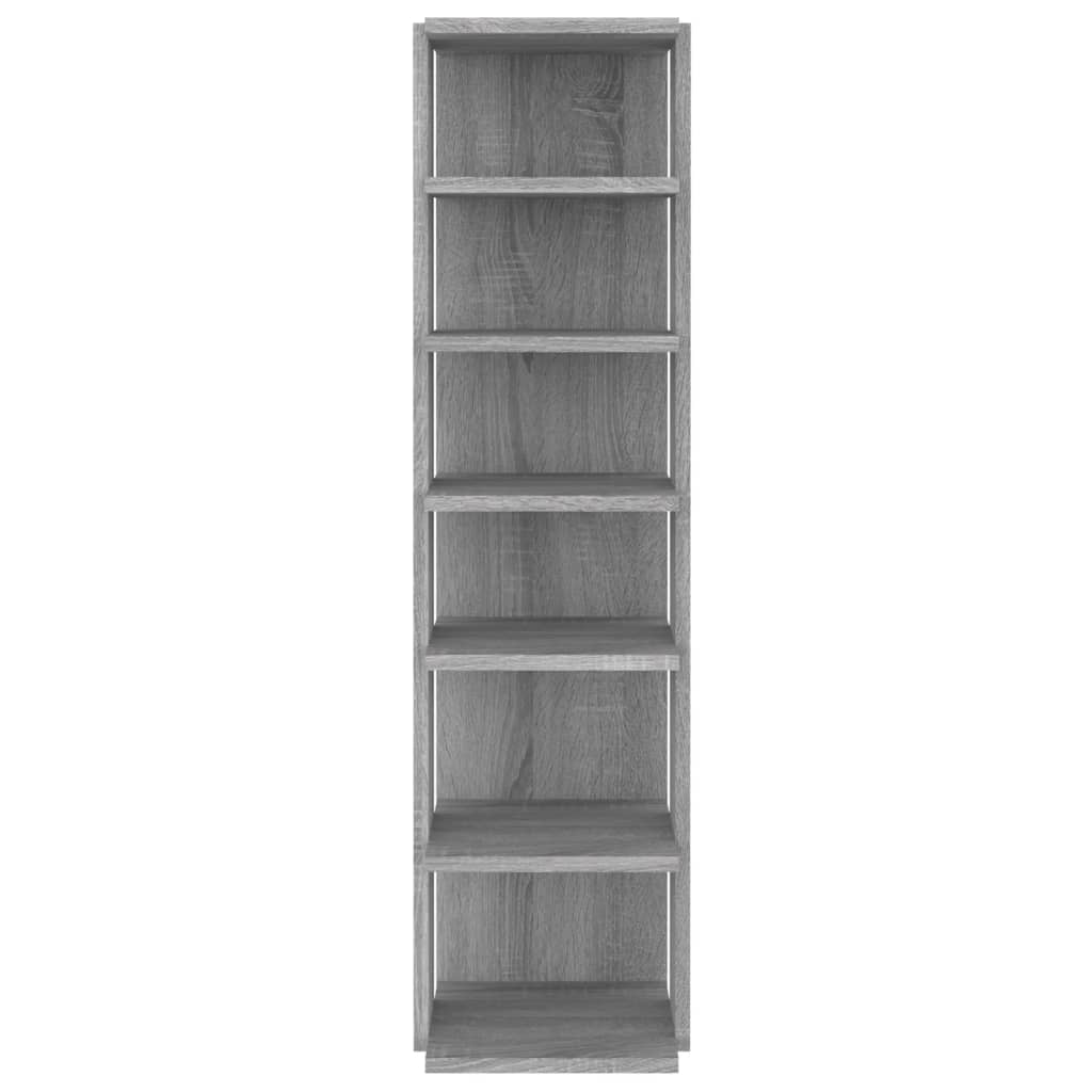 vidaXL Shoe Rack Grey Sonoma 27.5x27x102 cm Engineered Wood