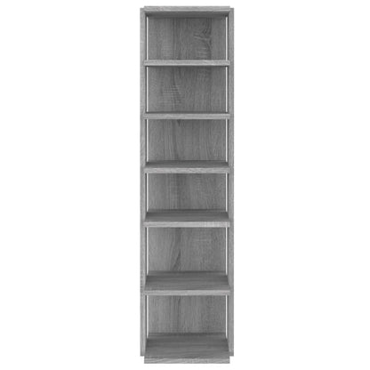 vidaXL Shoe Rack Grey Sonoma 27.5x27x102 cm Engineered Wood