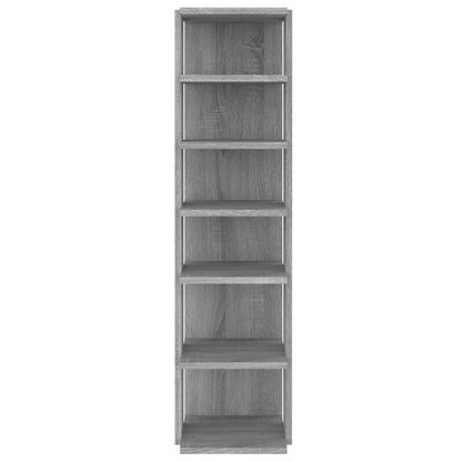 vidaXL Shoe Racks 2 pcs Grey Sonoma 27.5x27x102 cm Engineered Wood