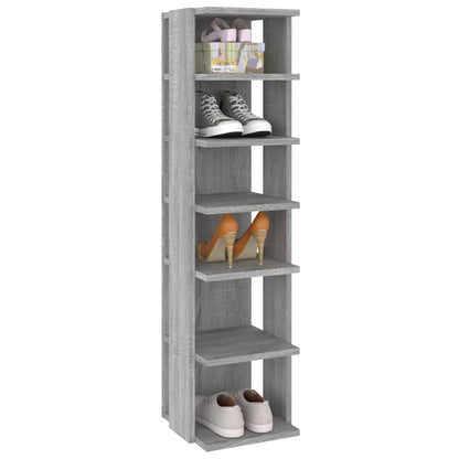 vidaXL Shoe Racks 2 pcs Grey Sonoma 27.5x27x102 cm Engineered Wood