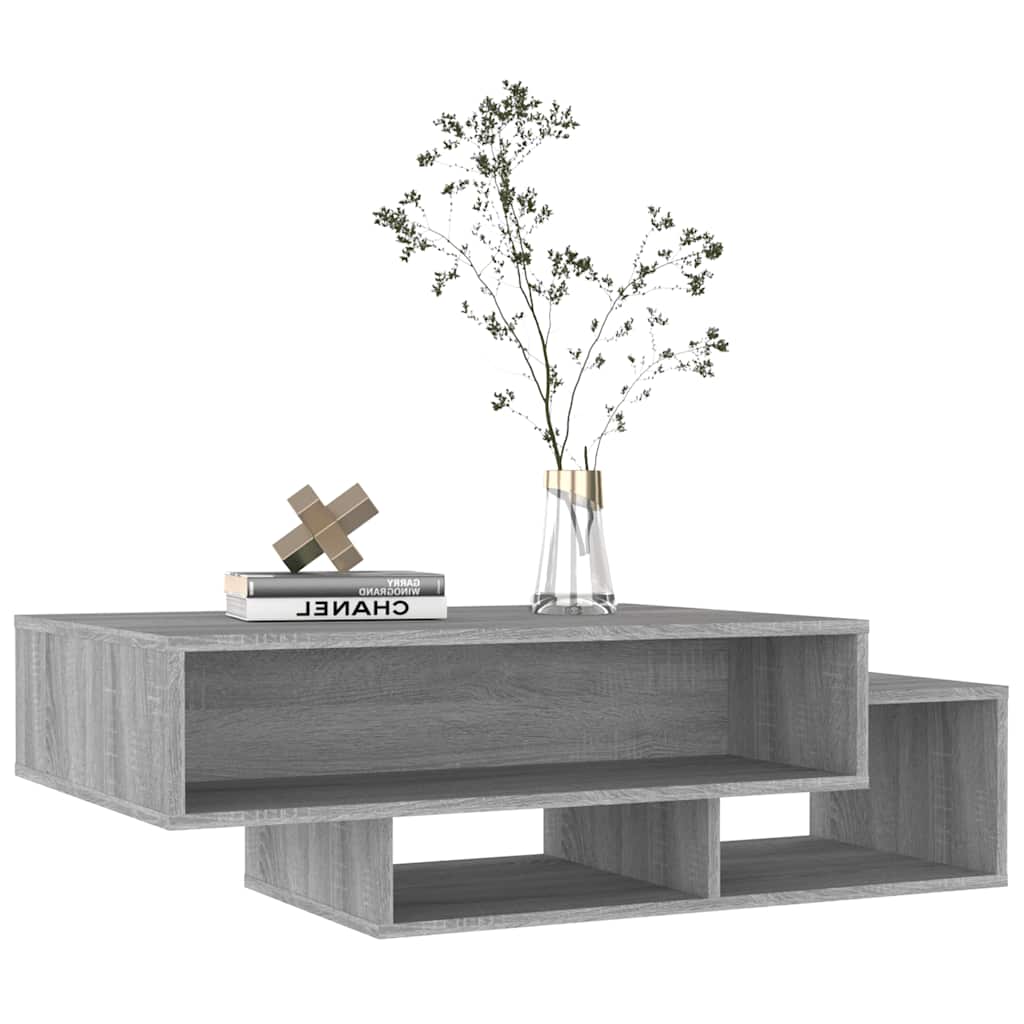 vidaXL Coffee Table Grey Sonoma 105x55x32 cm Engineered Wood