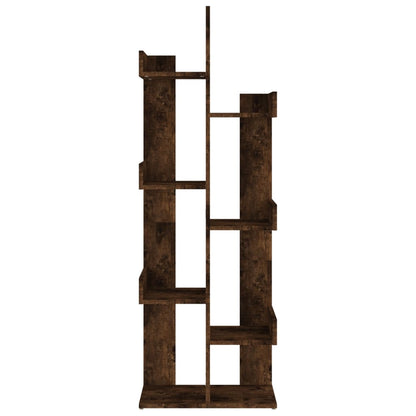 816005 vidaXL Book Cabinet 48x25,5x140 cm Smoked Oak Engineered Wood