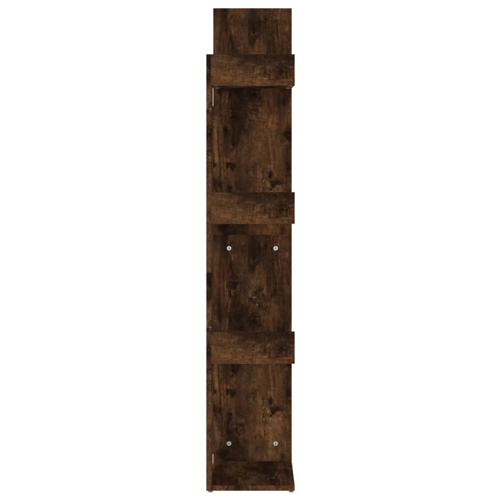 816005 vidaXL Book Cabinet 48x25,5x140 cm Smoked Oak Engineered Wood