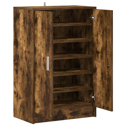 vidaXL Shoe cabinets 60 x 35 x 92 cm Engineered Wood Smoked Oak