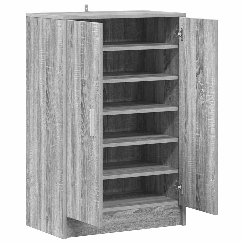 vidaXL Shoe cabinets 60 x 35 x 92 cm Engineered Wood Grey Sonoma