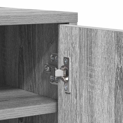 vidaXL Shoe Cabinet Grey Sonoma 60x35x92 cm Engineered Wood