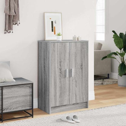 vidaXL Shoe Cabinet Grey Sonoma 60x35x92 cm Engineered Wood