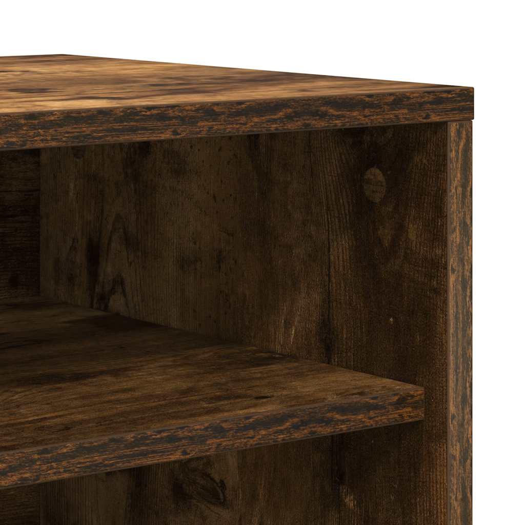 vidaXL Shoe Cabinet Smoked Oak 60x35x70 cm Engineered Wood