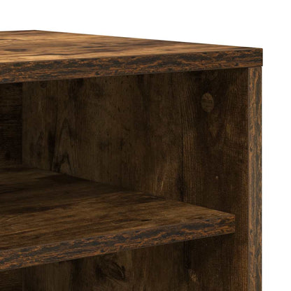 vidaXL Shoe Cabinet Smoked Oak 60x35x70 cm Engineered Wood