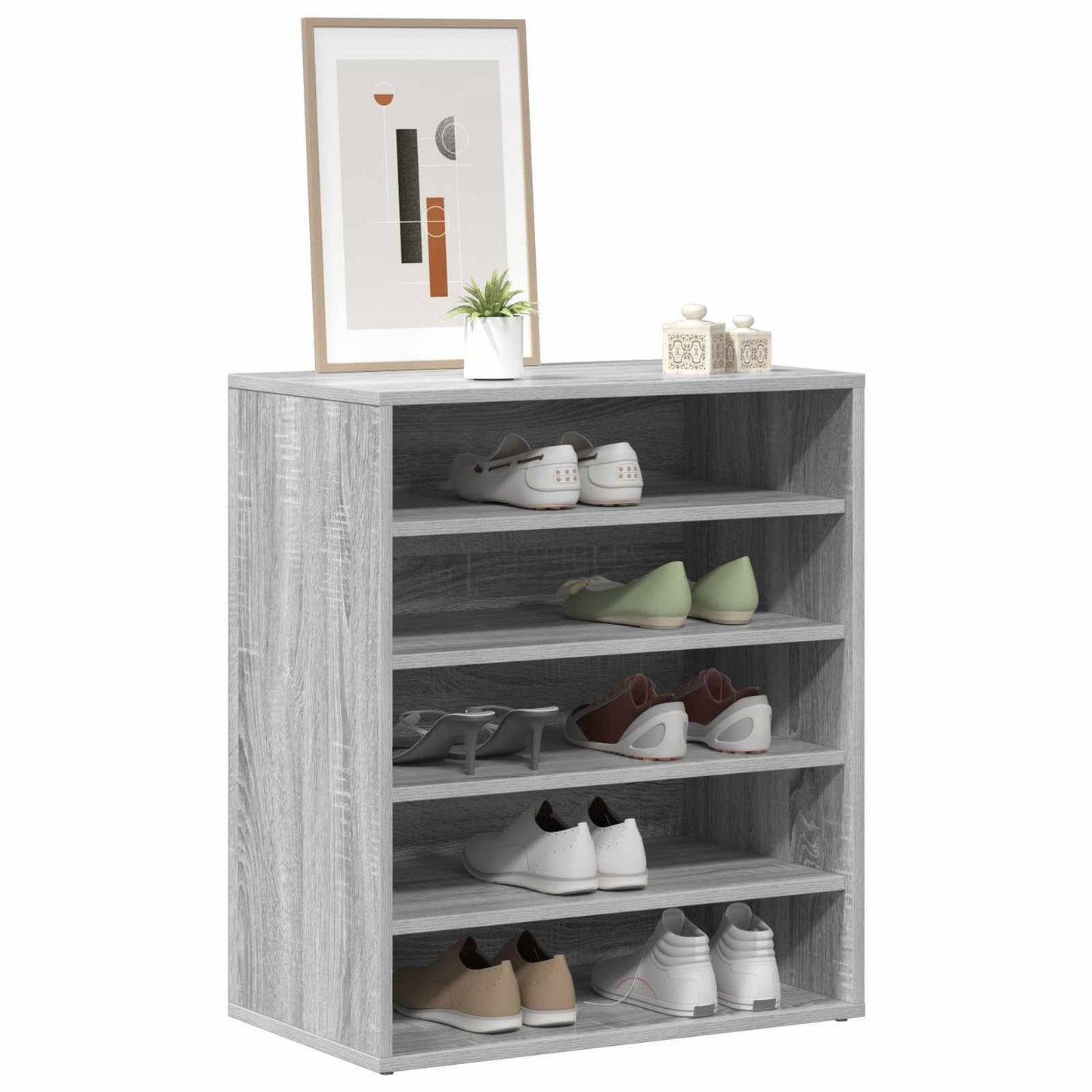 vidaXL Shoe cabinets 60 x 35 x 70 cm Smoked Oak Shoe Storage