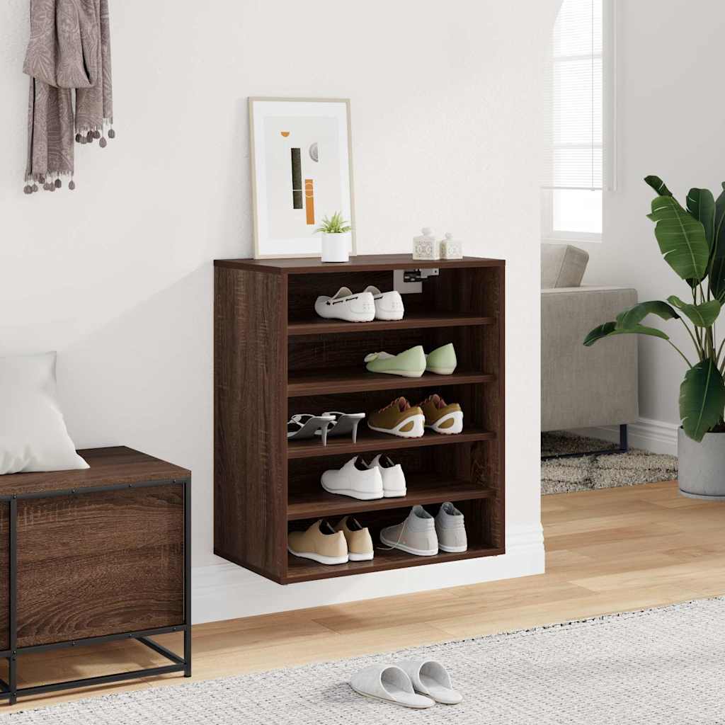 vidaXL Shoe cabinets 60 x 35 x 70 cm Brown Oak Plenty of shoe space