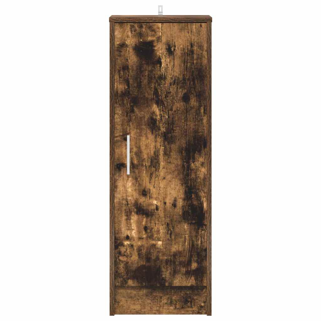 vidaXL Shoe Cabinet Smoked Oak 32x35x92 cm Engineered Wood