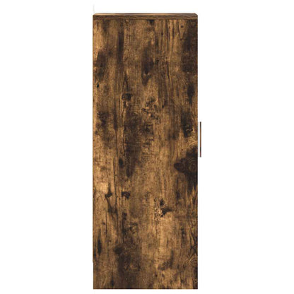 vidaXL Shoe Cabinet Smoked Oak 32x35x92 cm Engineered Wood