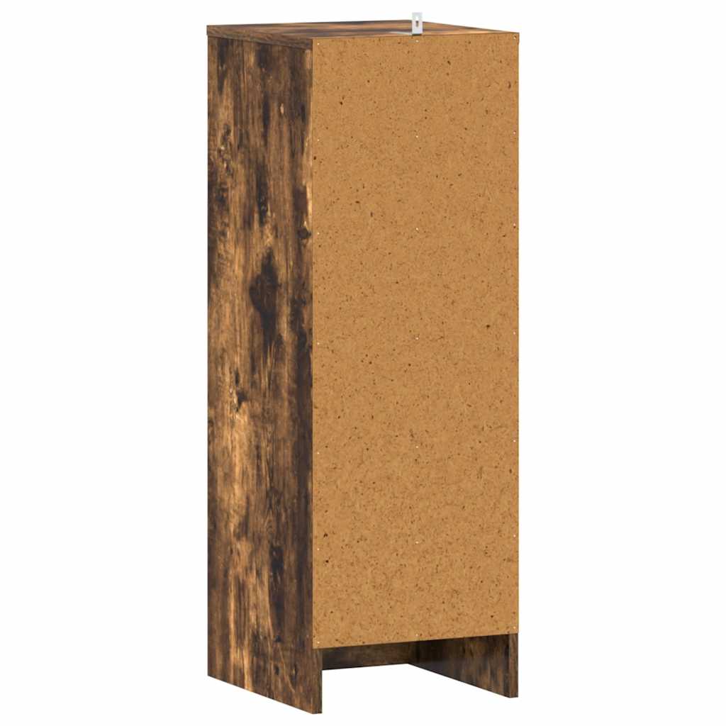 vidaXL Shoe Cabinet Smoked Oak 32x35x92 cm Engineered Wood