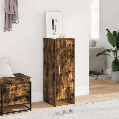 vidaXL Shoe Cabinet Smoked Oak 32x35x92 cm Engineered Wood