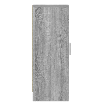 vidaXL Shoe Cabinet Grey Sonoma 32x35x92 cm Engineered Wood