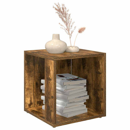 vidaXL Side Table Smoked Oak 33x33x34.5 cm Engineered Wood