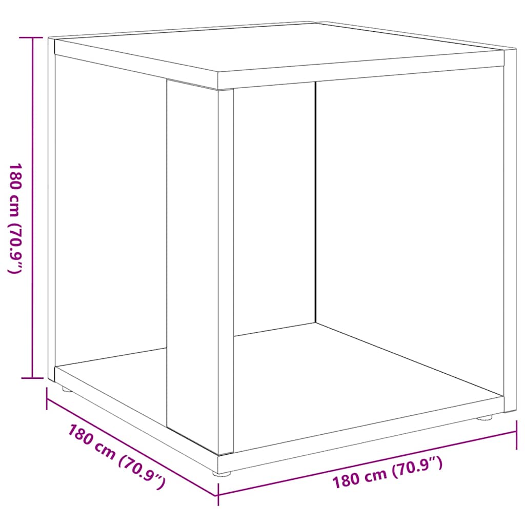 vidaXL Side Table Grey Sonoma 33x33x34.5 cm Engineered Wood