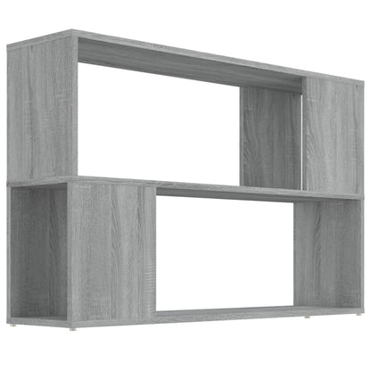 vidaXL Book Cabinet Grey Sonoma 100x24x63 cm Engineered Wood